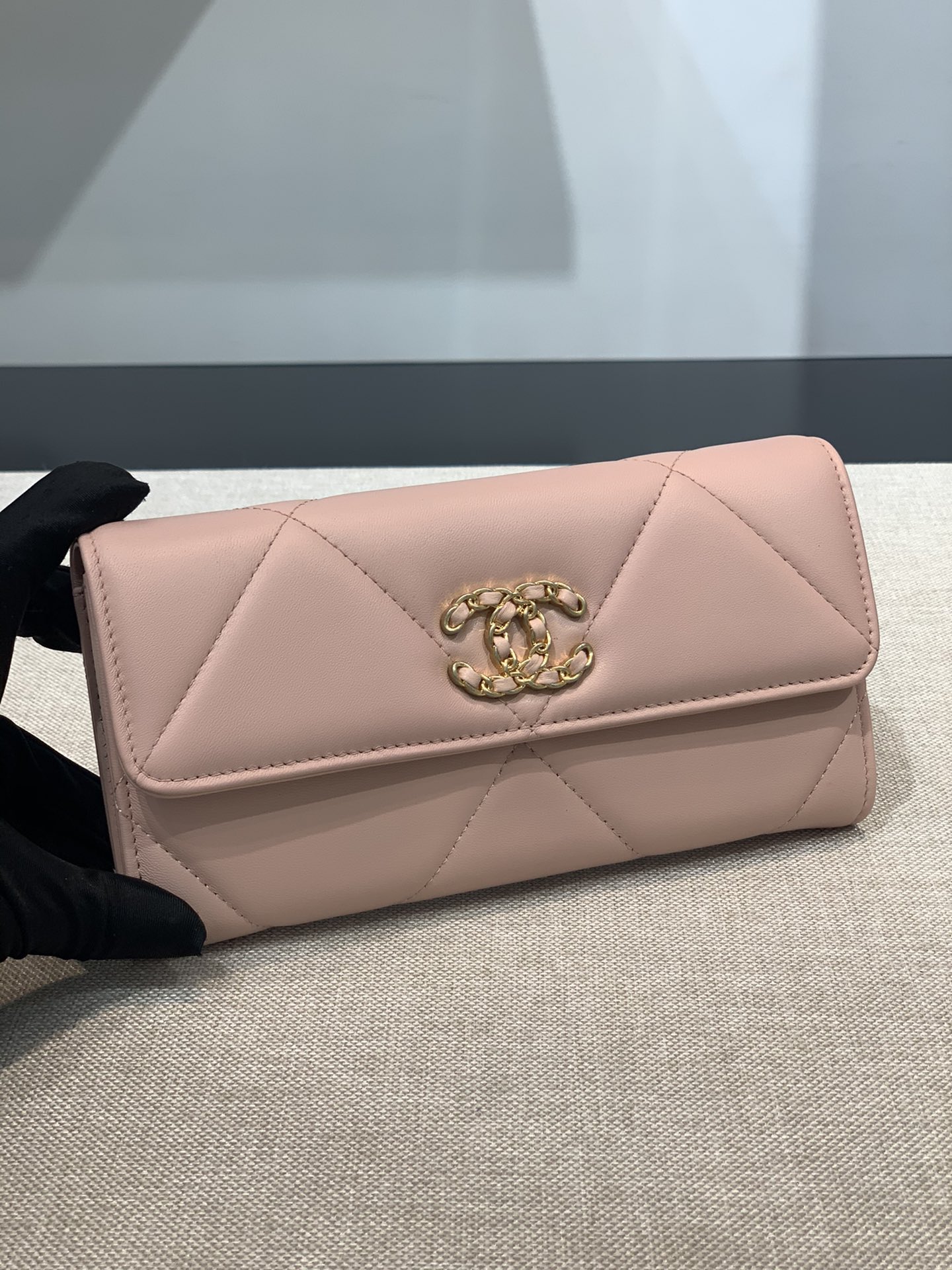 TÚI CHANEL 19 MINI LAMBSKIN PINK HỒNG DA HAAS