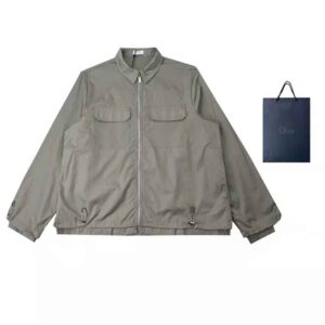 ÁO Dior Men Zipped Blouson Black Technical Cotton Ripstop