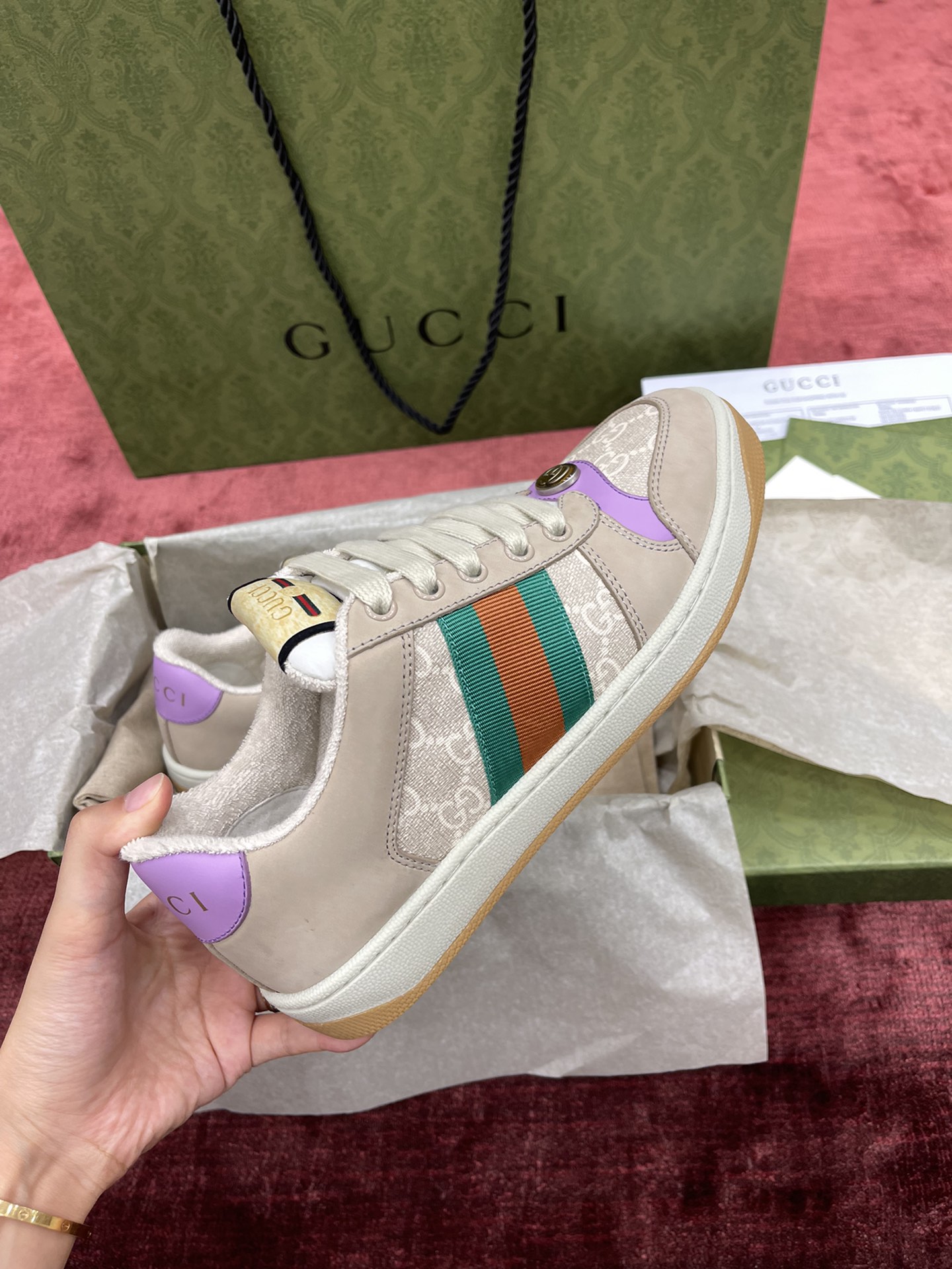 GIÀY GUCCI SCREENER SNEAKER SHOES AAA