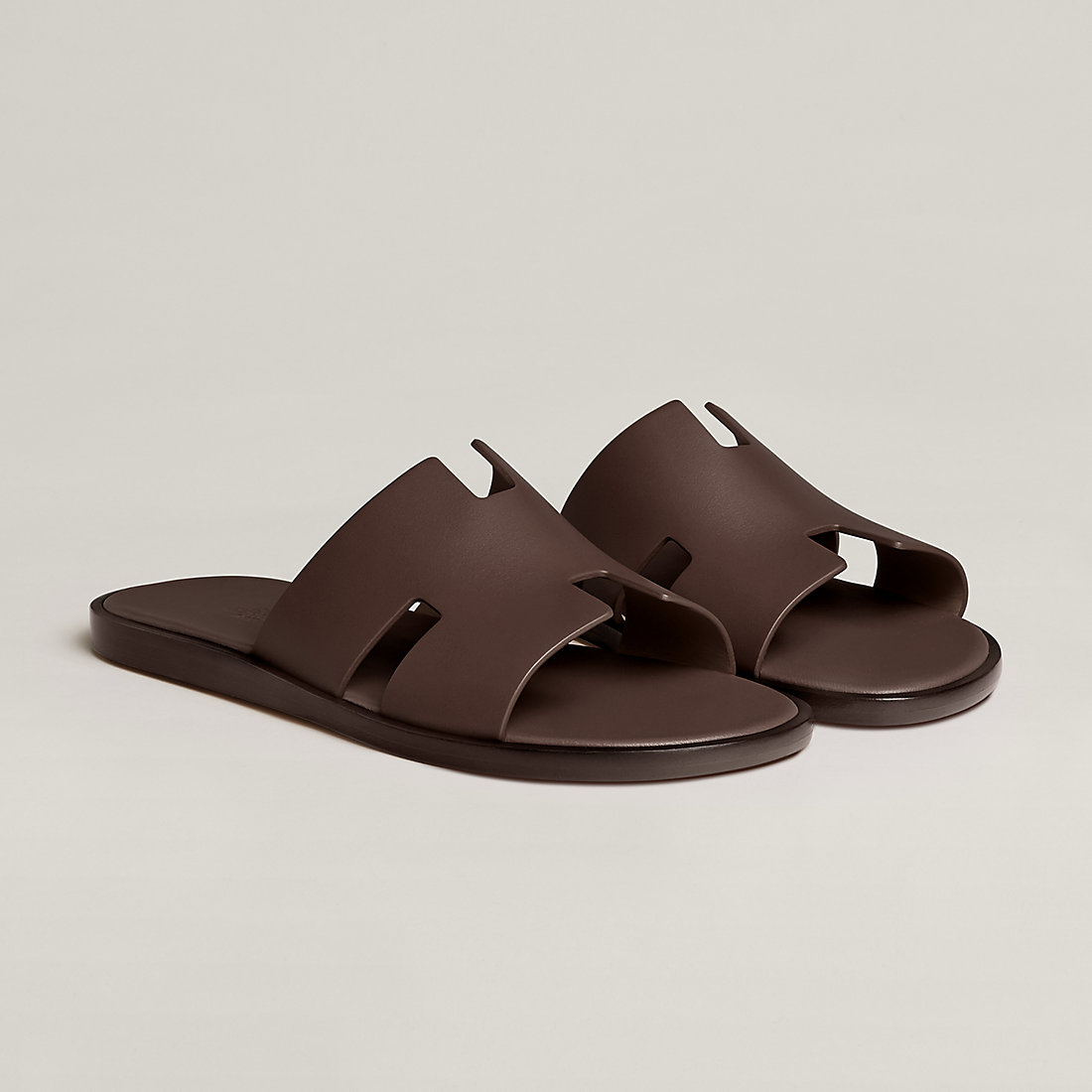 DÉP HERMES IZMIR EPSOM LEATHER DARK BROWN AAA