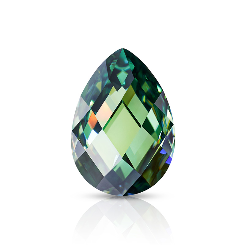 KIM MOISSANITE Màu xanh lá cây VVS1 Pear Cut Moissanite Loose(giá liên hệ)