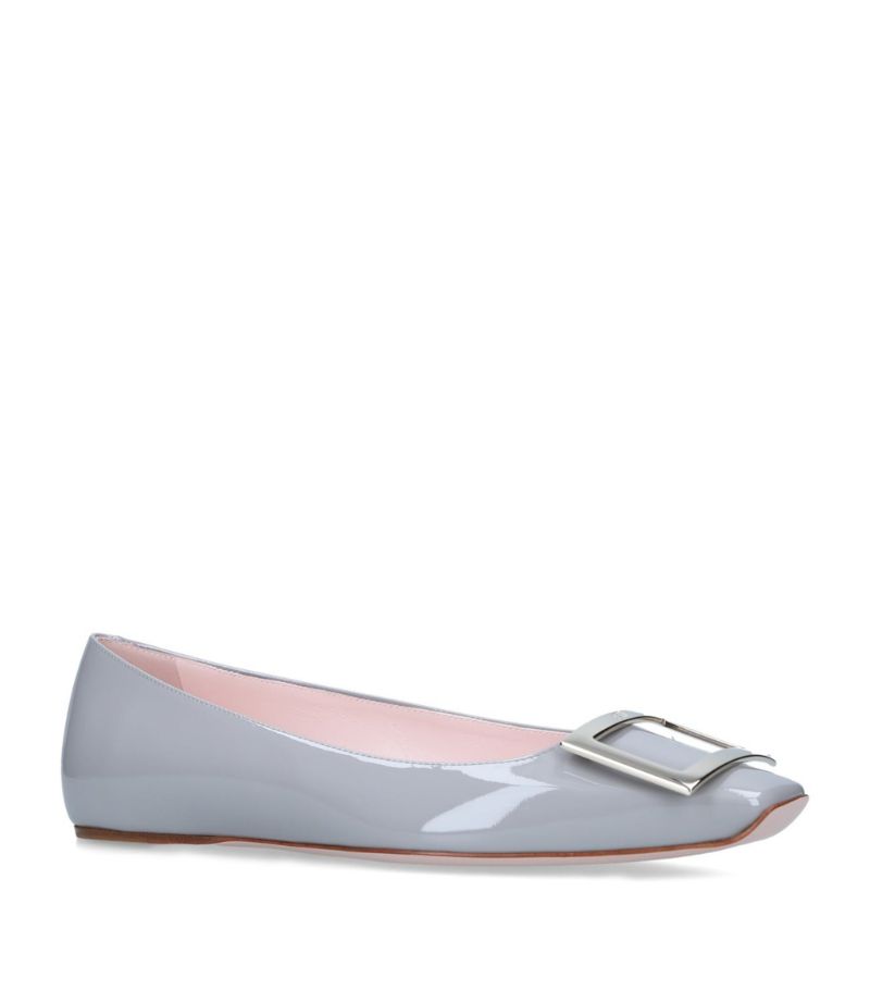 GIÀY ROGER VIVIER Patent Leather Trompette Ballet Flats