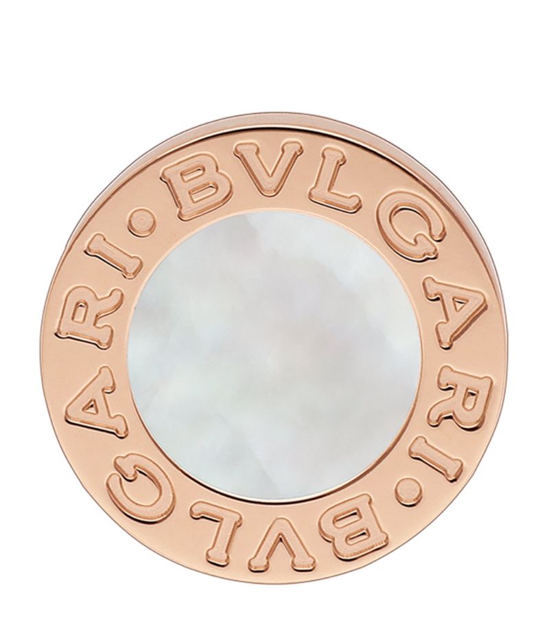 Bông tai BVLGARI Rose Gold and Mother-of-Pearl BVLGARI BVLGARI Single Stud Earringvàng hồng18K