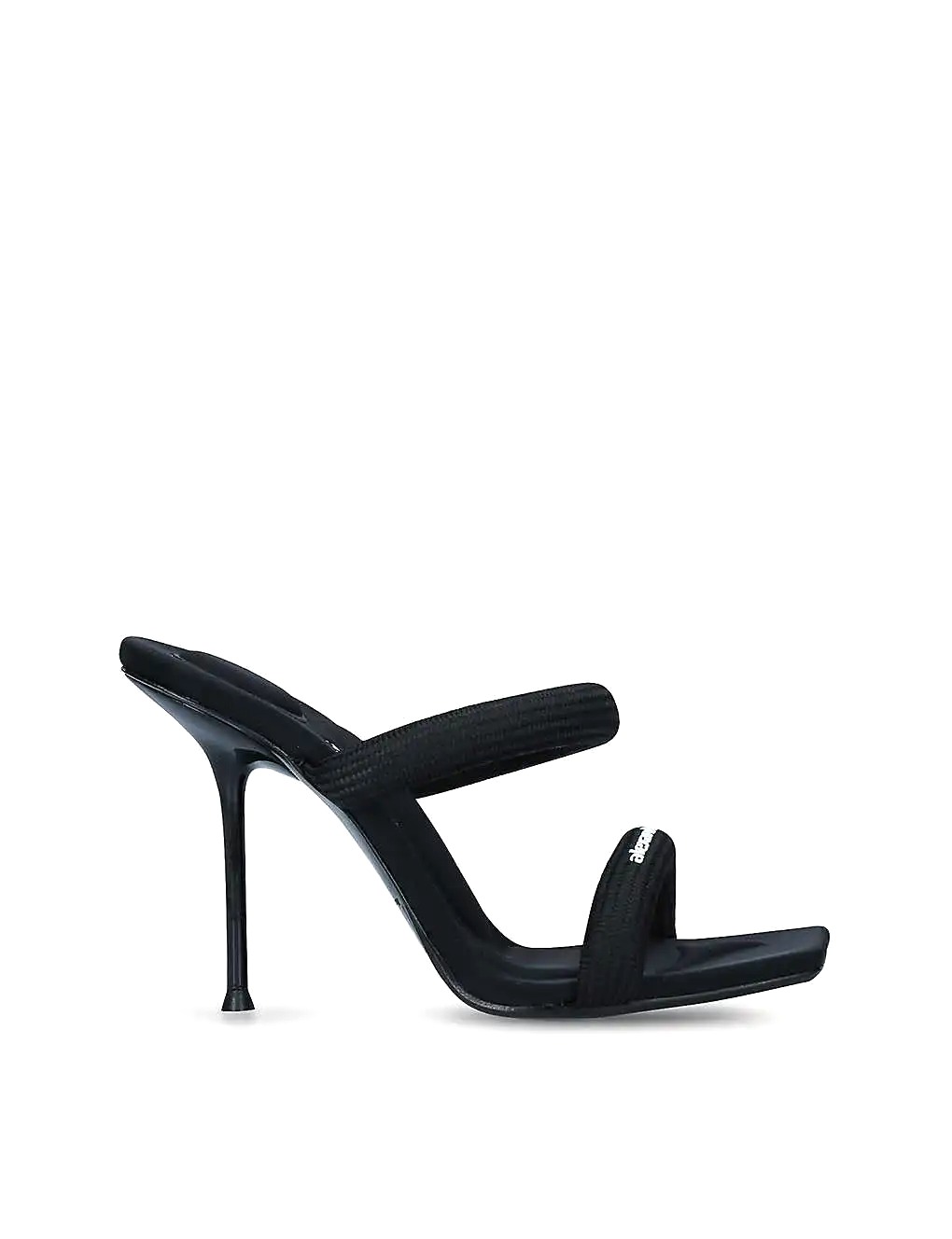 GIÀY ALEXANDER WANG Julie logo-print webbing heeled mules