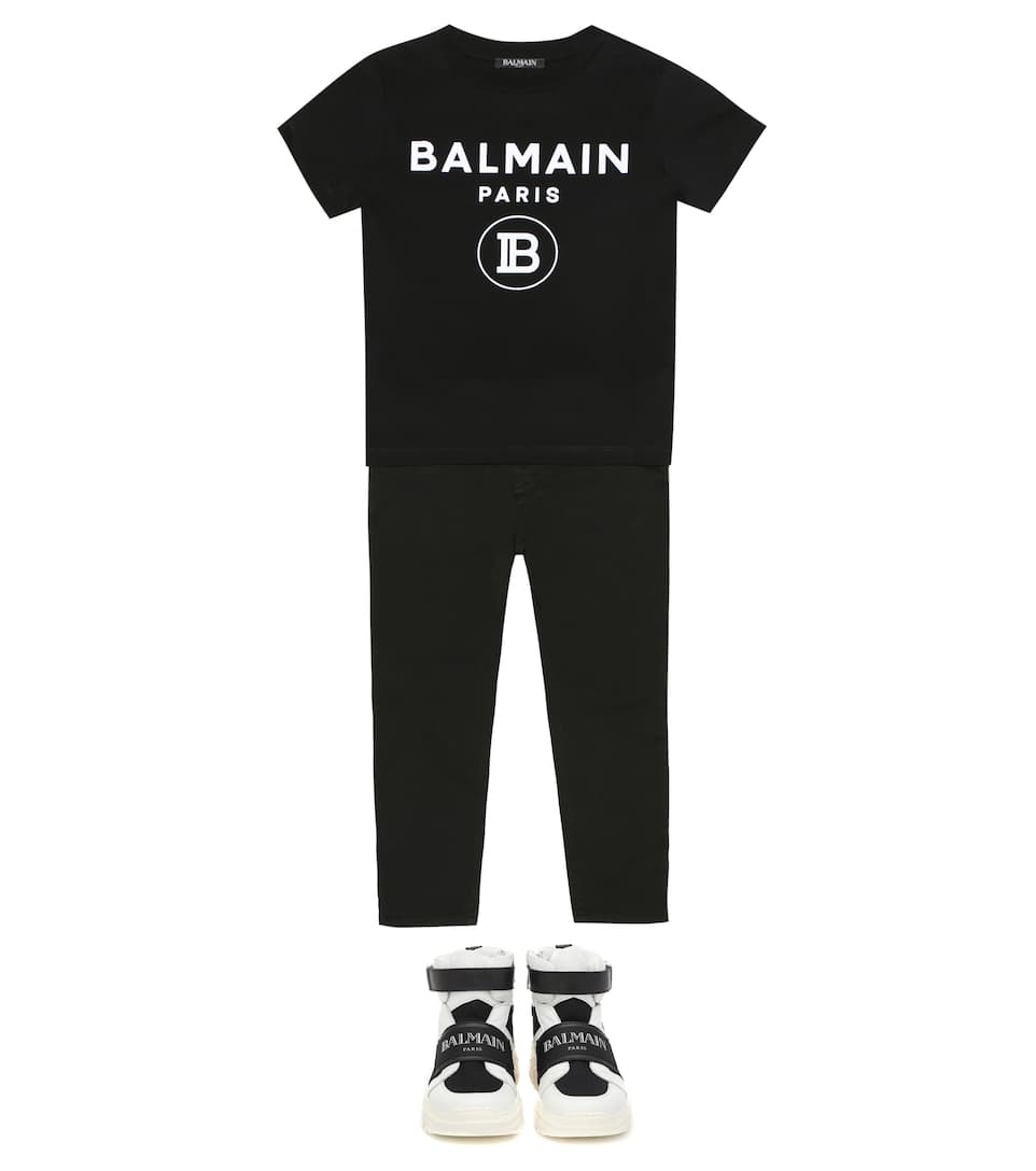 ÁO BALMAIN KIDS Logo cotton T-shirt 9 -16 years