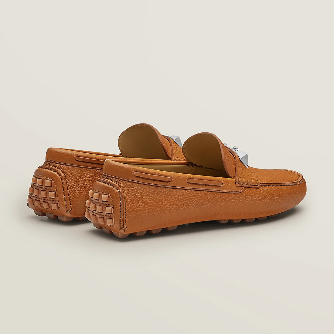 GIÀY HERMES IRVING LOAFER COWHIDE LEATHER BROWN SS2022