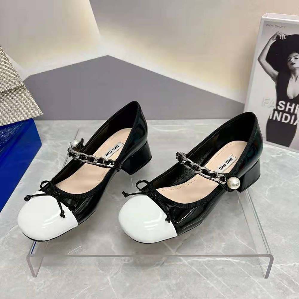 GIÀY Miu Miu Women Naplak Pumps in 35 mm Heel Height-Black