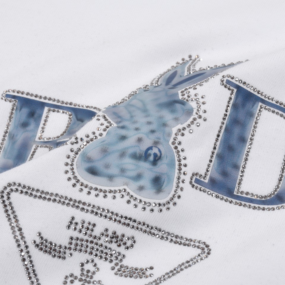 ÁO PRADA print cotton jersey T-shirt
