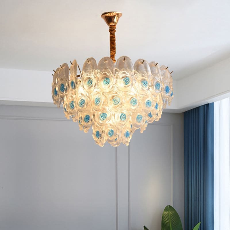 Đèn Chùm hoa hồng căn hộ cao cấp sang trọng phong cách Pháp S185(Liên hệ để được giá tốt nhất)