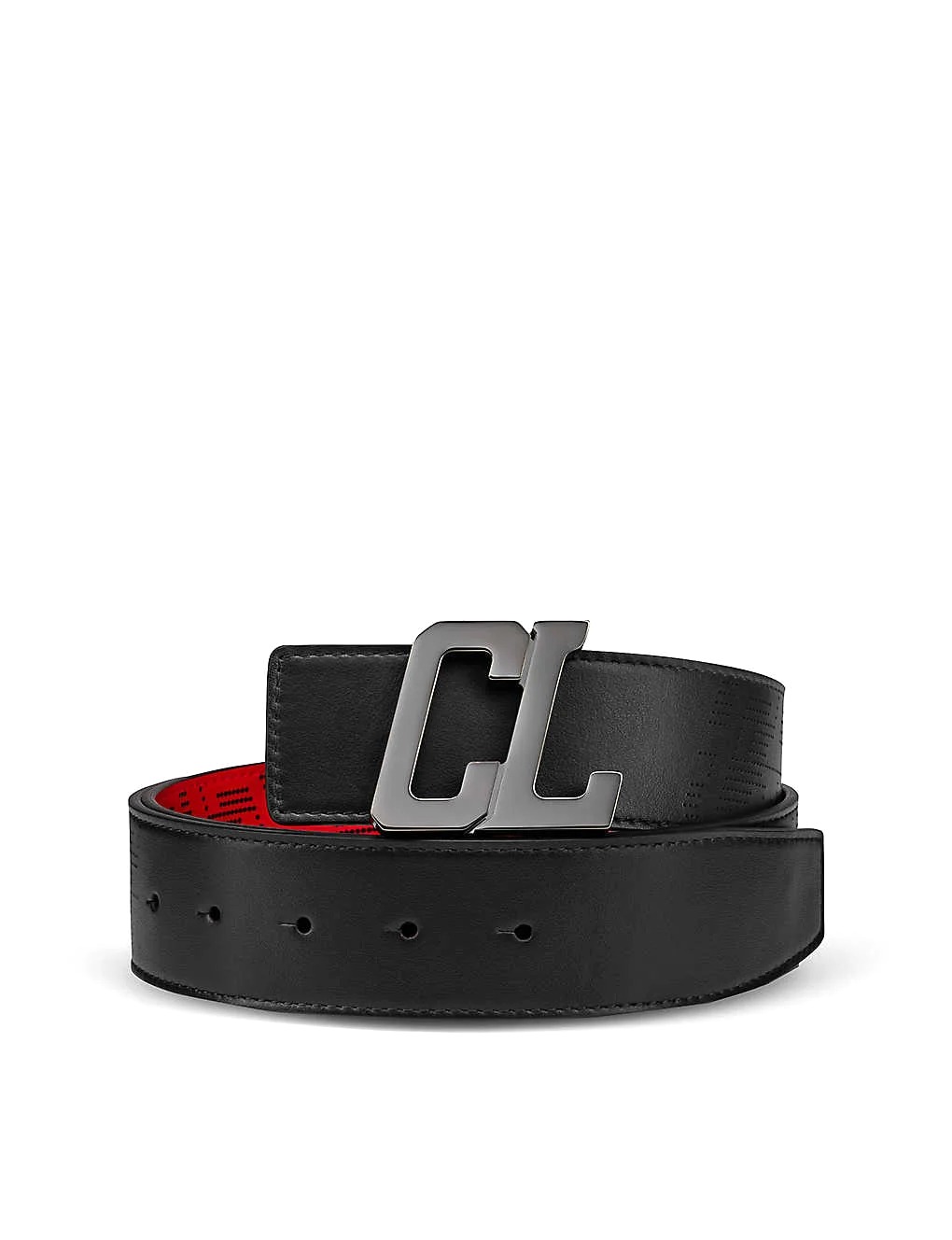 DÂY LƯNG CHRISTIAN LOUBOUTIN Happyrui logo-buckle leather belt