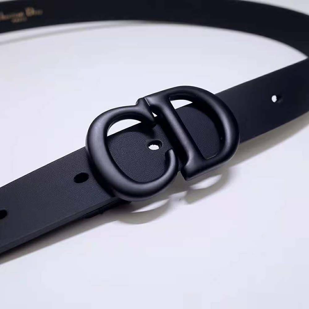DÂY LƯNG Dior Women Saddle Belt Black Matte Calfskin 20 MM