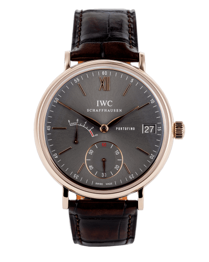 Đồng hồ IWC Portofino Rose Gold 8 Day Power Reserve mặt số màu xám