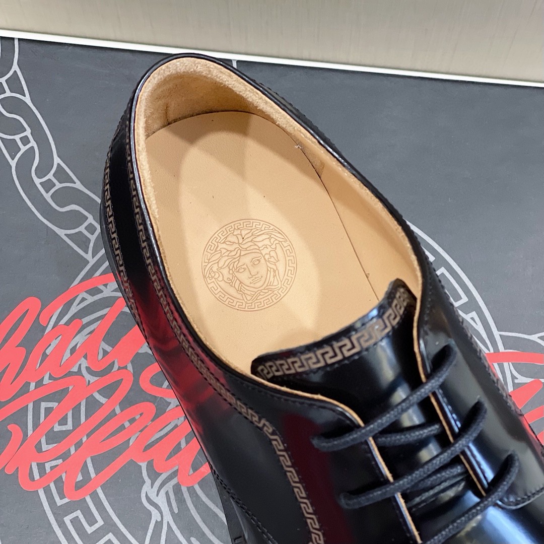 GIÀY VERSACE LEATHER BROGUES SHOES AAA