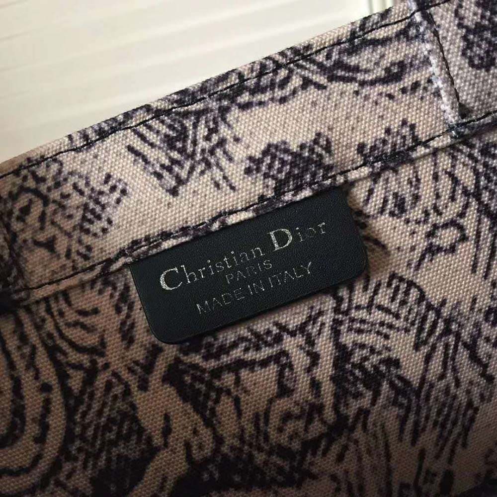 TÚI Dior Women Dior Book Tote Toile De Jouy Bag-Navy