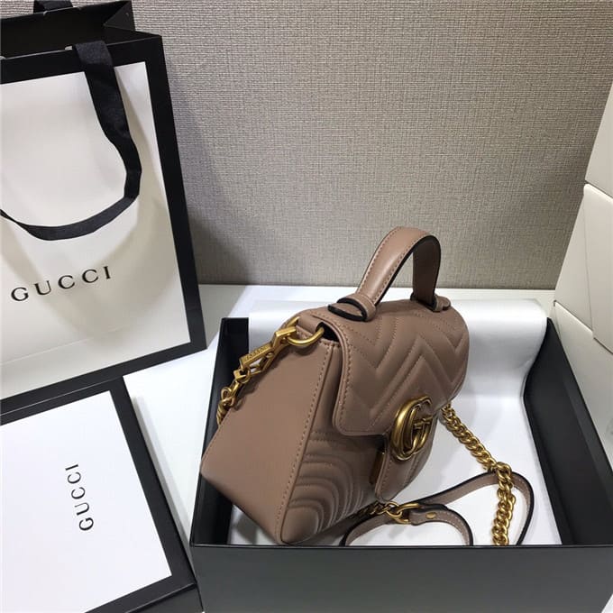 TÚI Gucci GG marmont mini top handle bag pink Top Quality