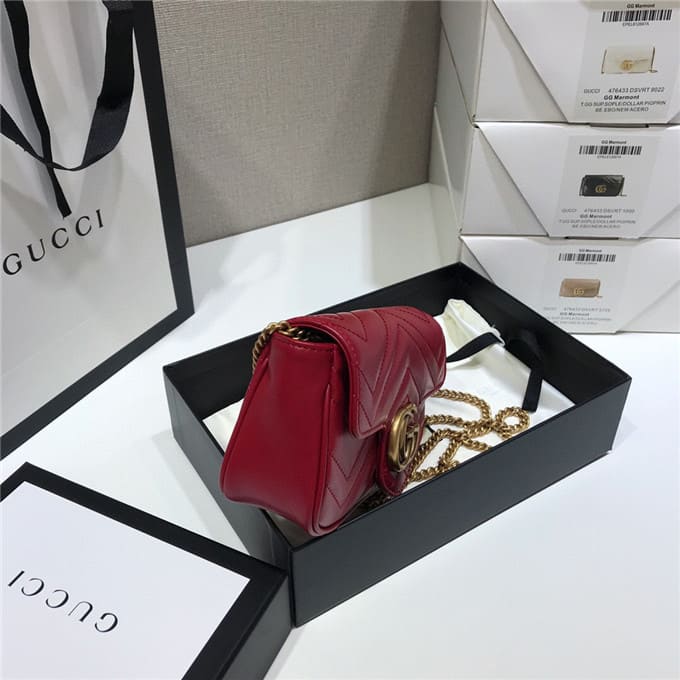 TÚI Gucci GG marmont super mini bag red Top Quality