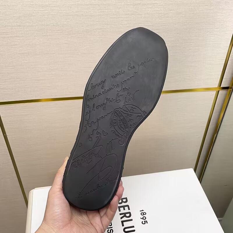 GIÀY BERLUTI Leather Black Sneaker shoes