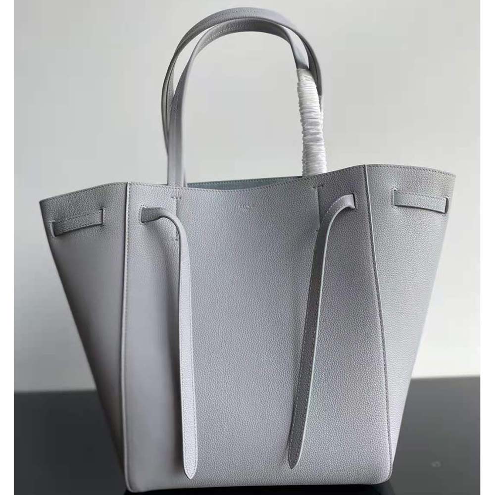 TÚI Celine Women Small Cabas Phantom in Soft Grained Calfskin-Blue