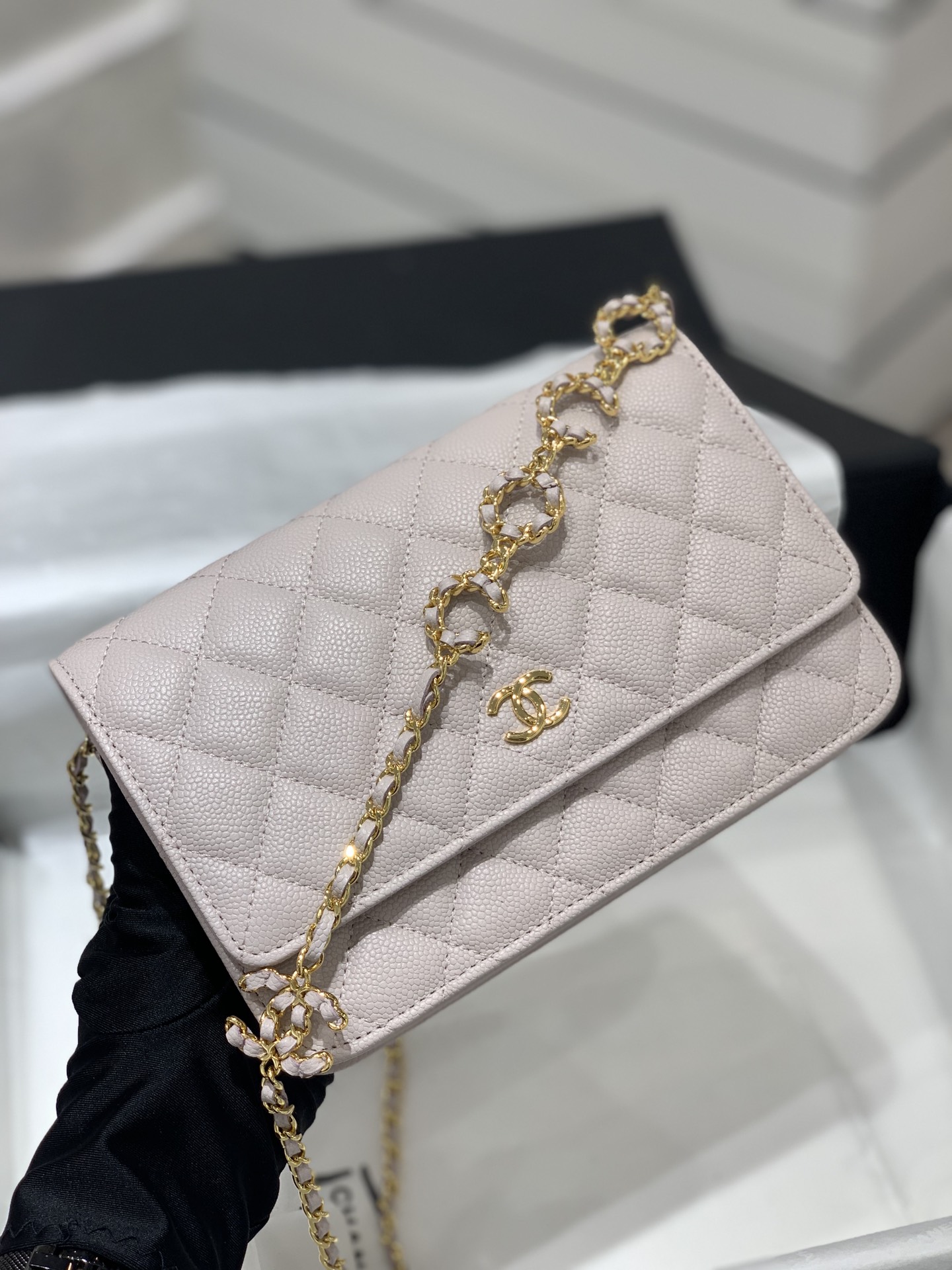 TÚI CHANEL WOC LOGO COCO CAVIAR PINK DA HAAS