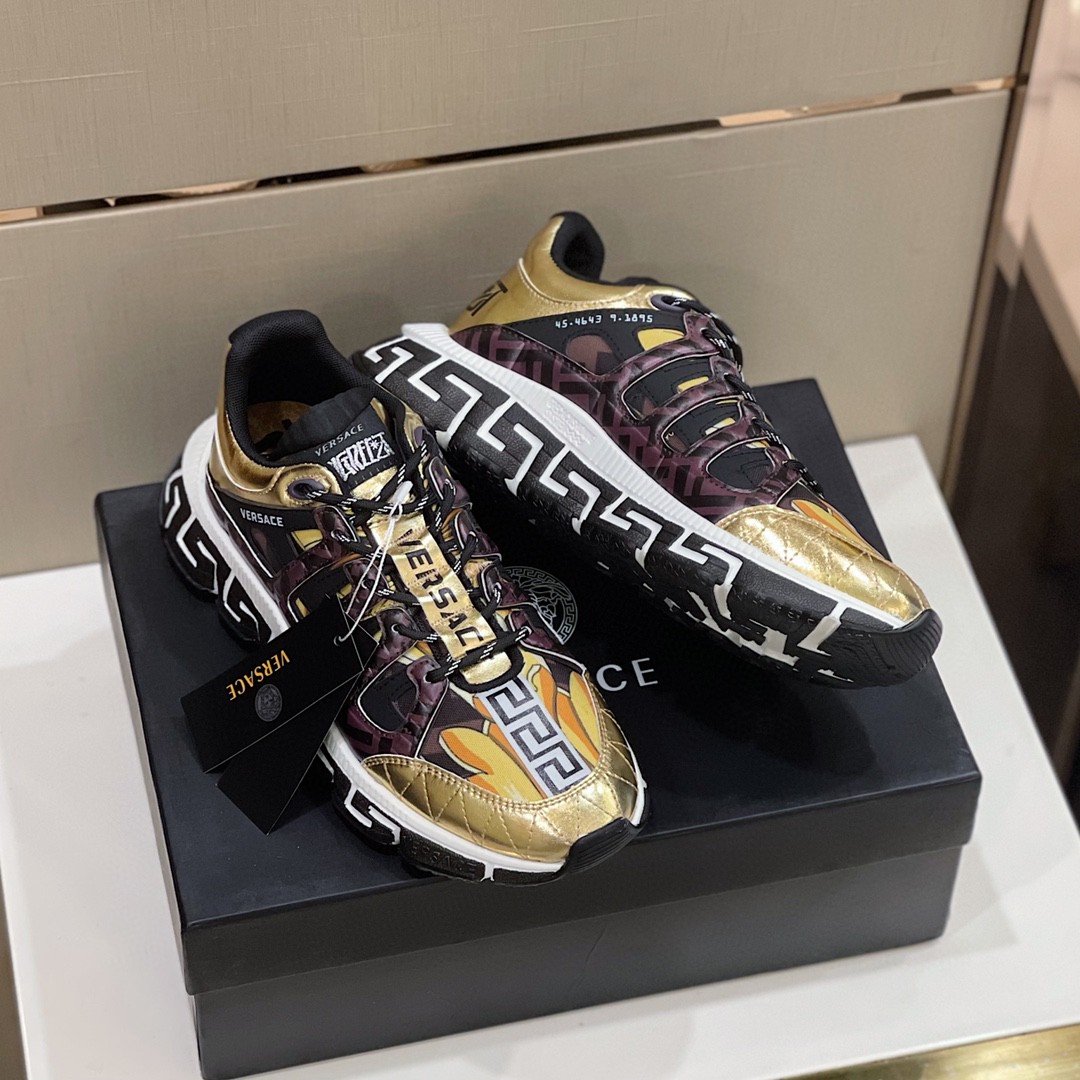 GIÀY VERSACE TRIGRECA LEATHER SNEAKER SHOES AAA