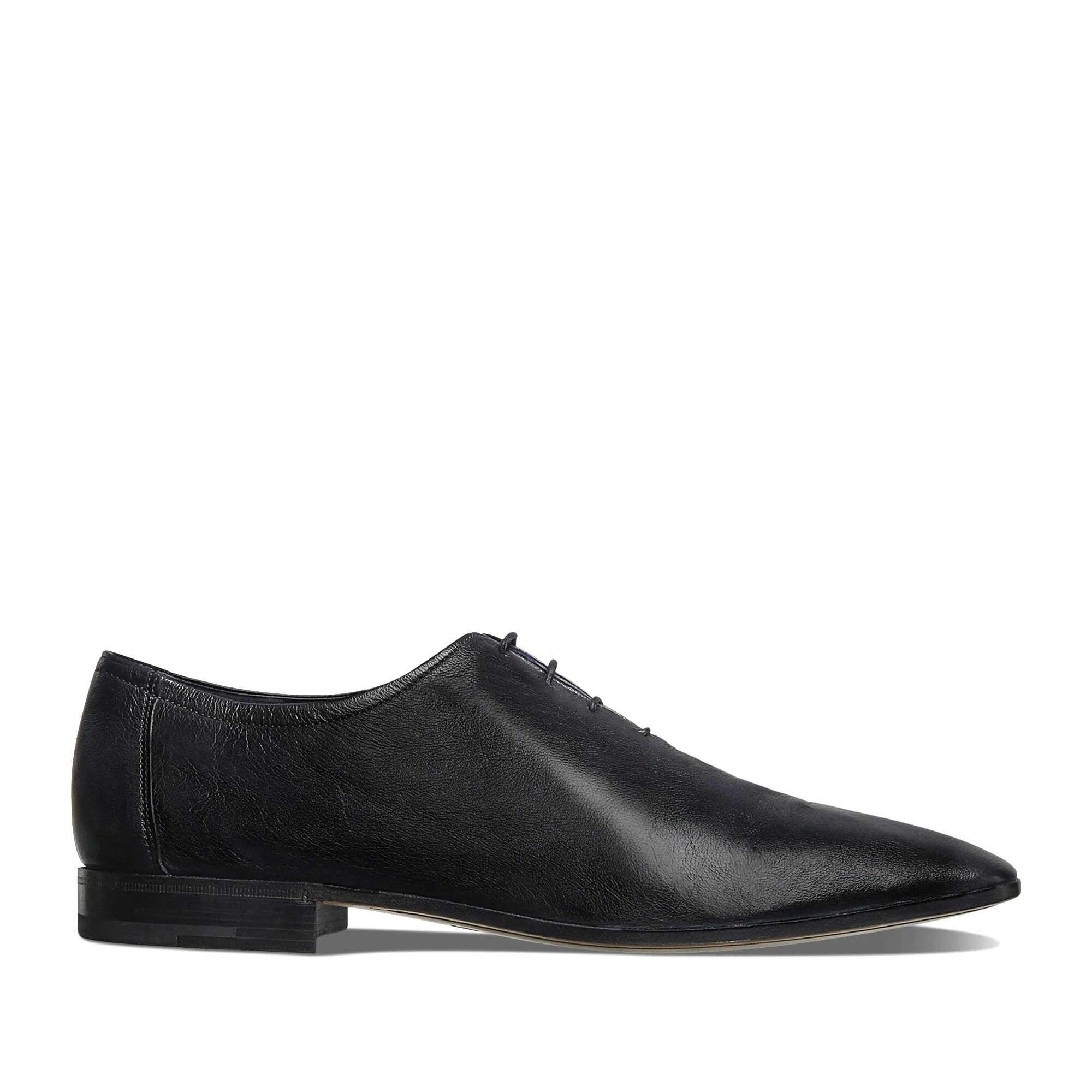 GIÀY BERLUTI Lorenzo Kangaroo Leather Oxford Nero