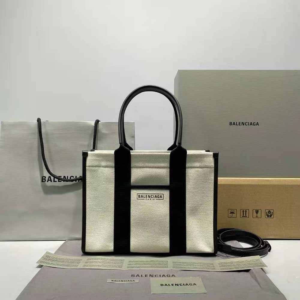 TÚI Balenciaga Women Hardware Small Tote Bag With Strap-White