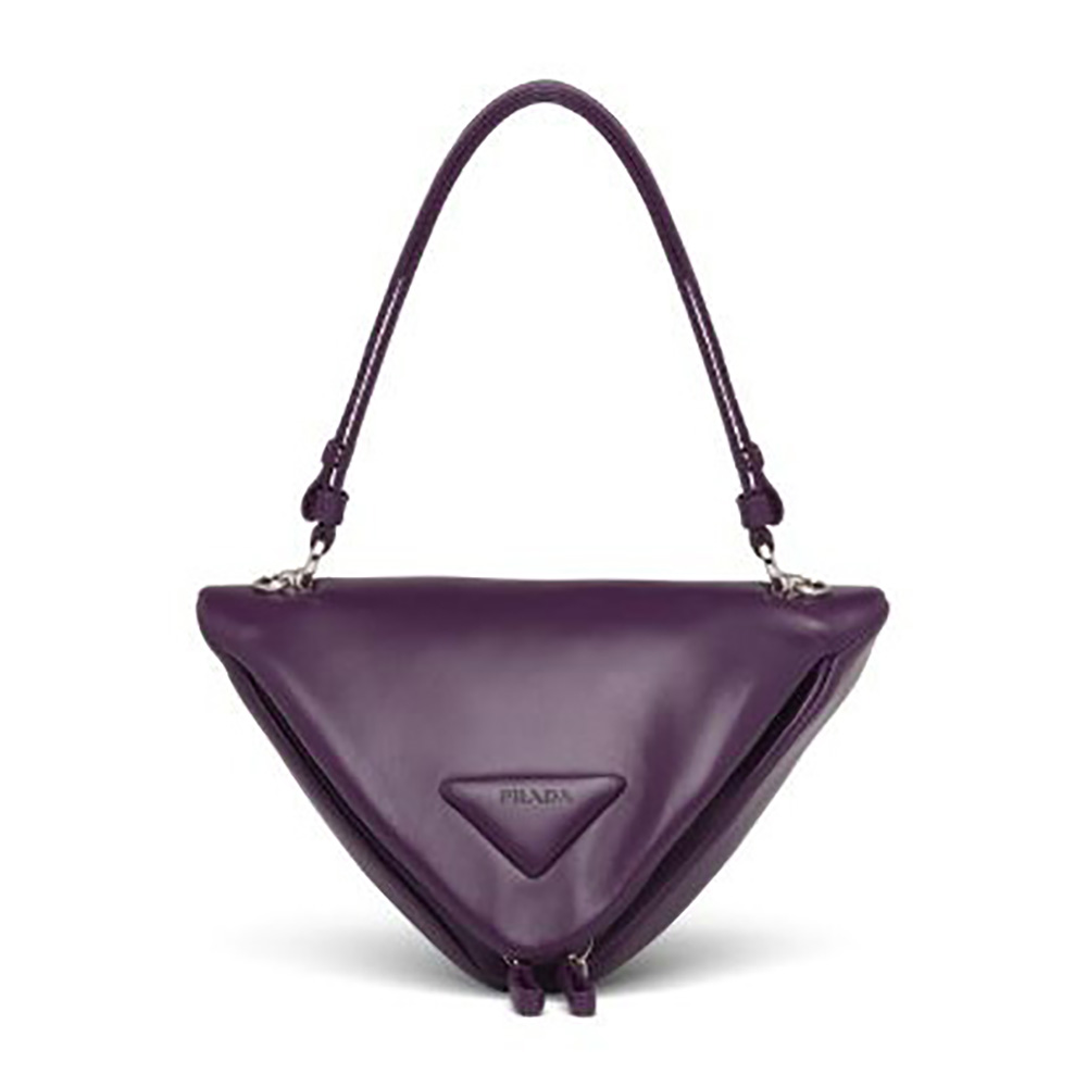 TÚI PRADA Padded Nappa Leather Handbag-Purple