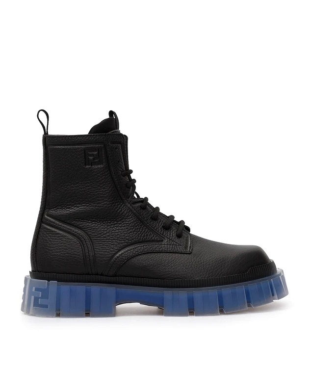 GIÀY FENDI FORCE BLACK LEATHER BOOTS