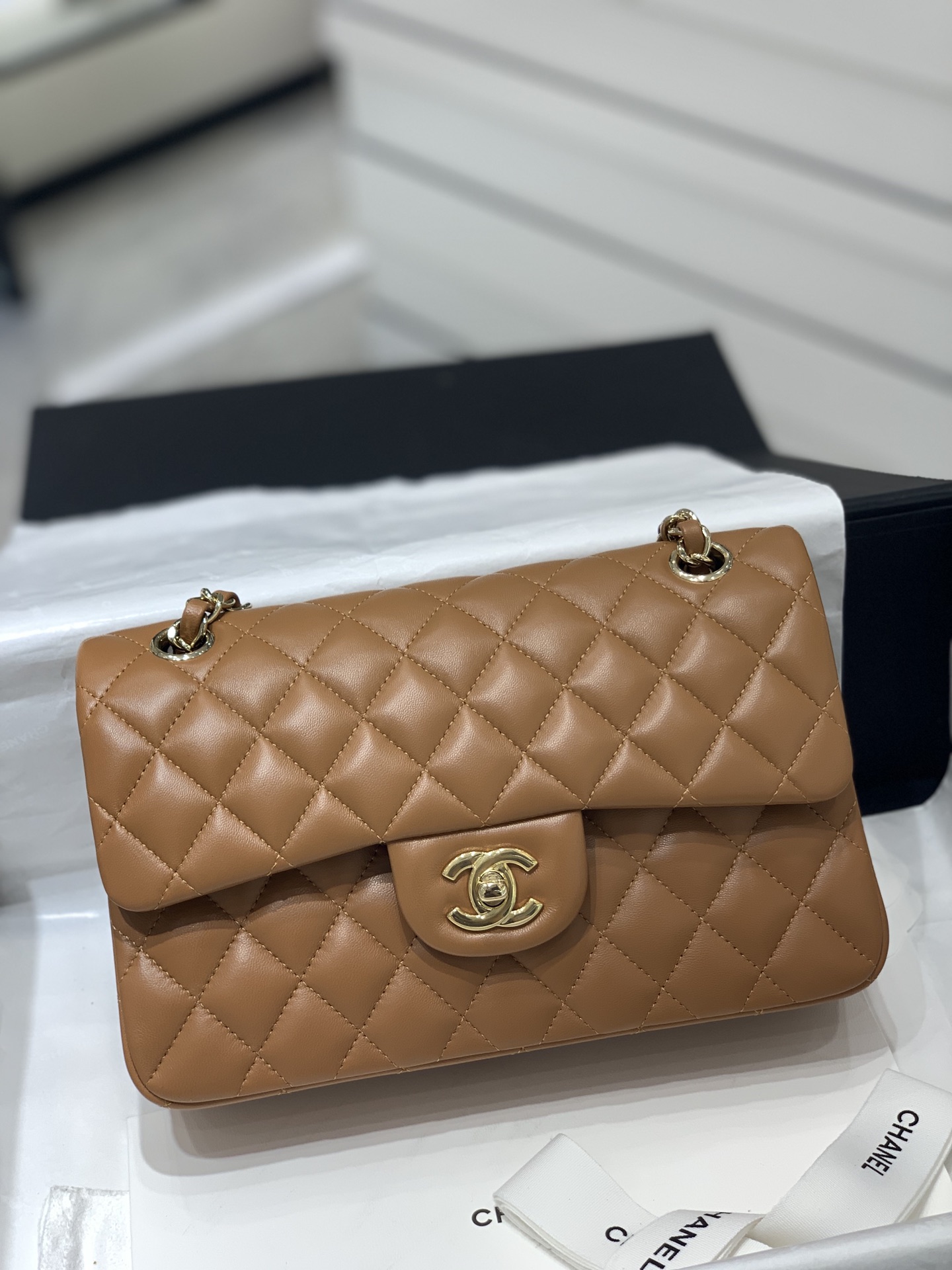 TÚI CHANEL CF 23 LAMBSKIN BODIN JOYEUX BROWN DA HAAS