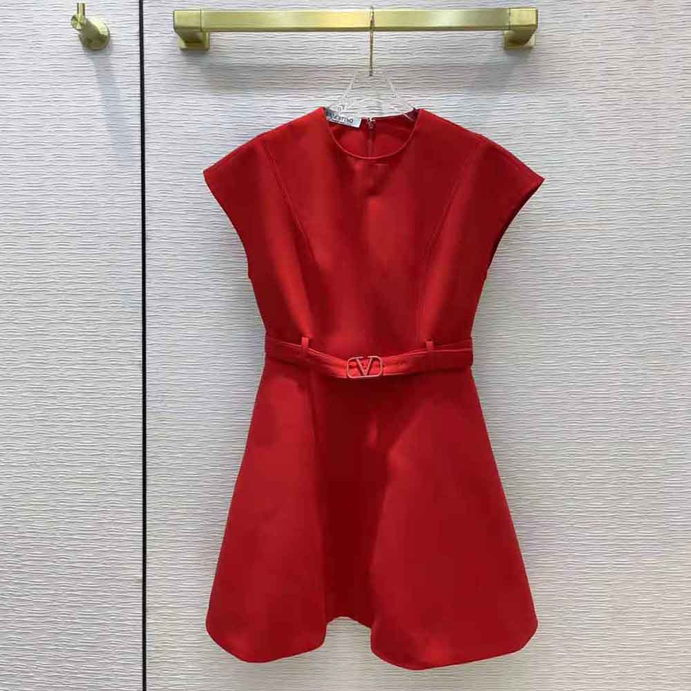 Váy Valentino Women Short Crepe Couture Dress