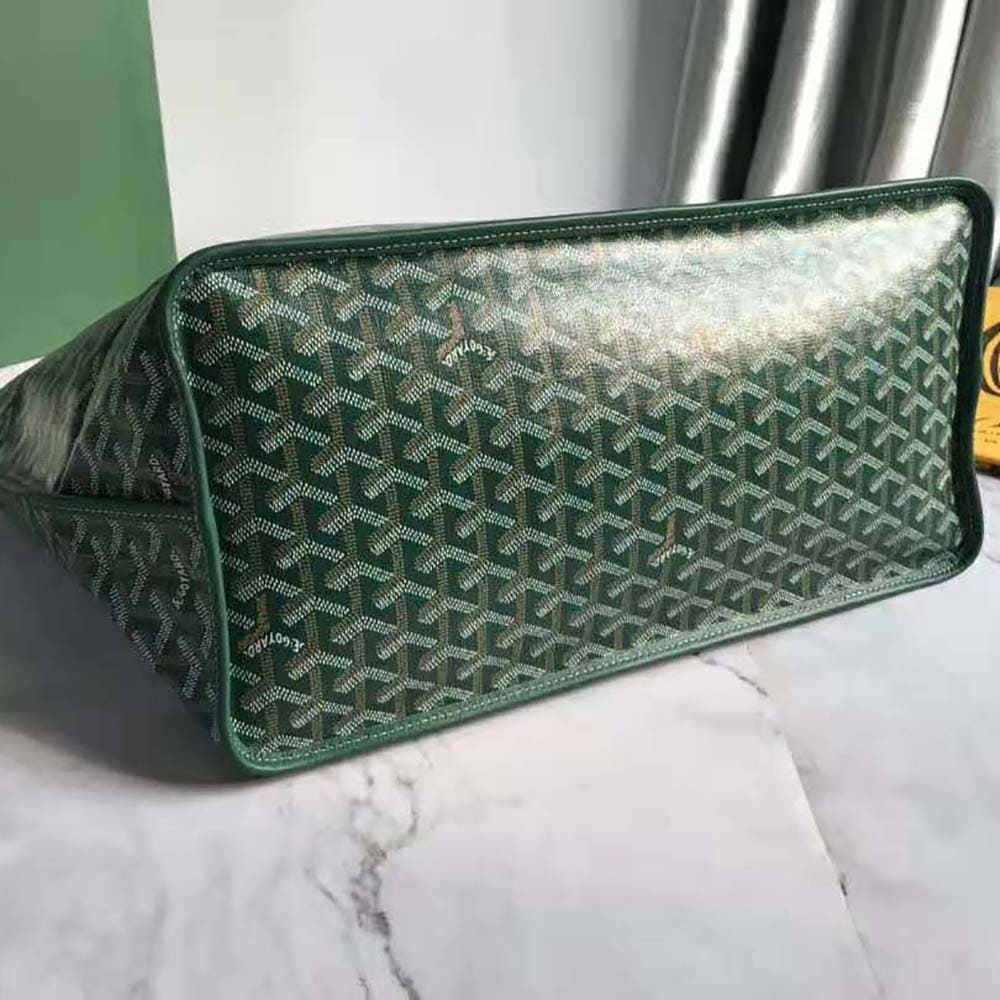 TÚI Goyard Women Sac Saint Louis GM in Goyardine Canvas & Chevroches Calfskin-Green