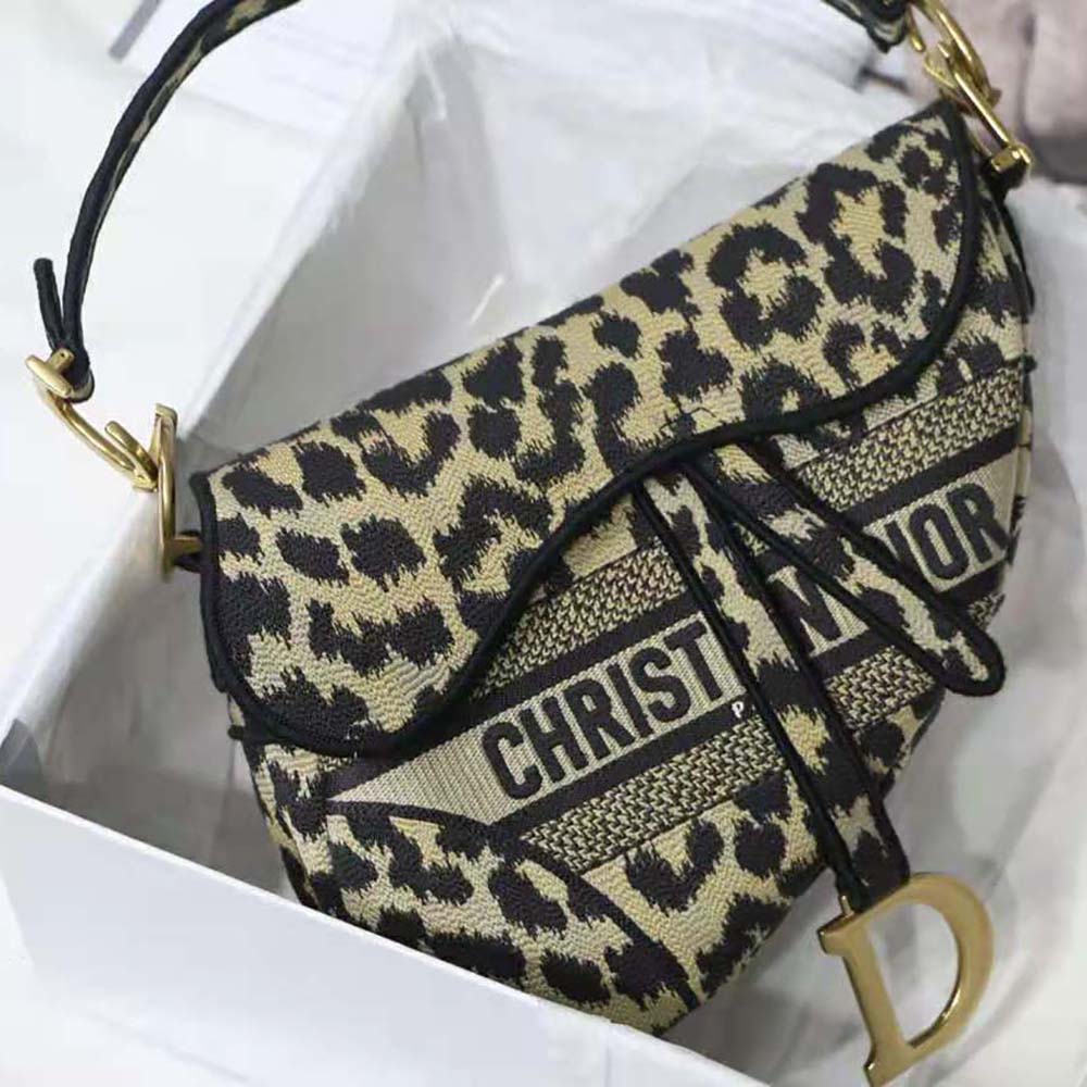 TÚI Dior Saddle Bag Beige Multicolor Mizza Embroidery