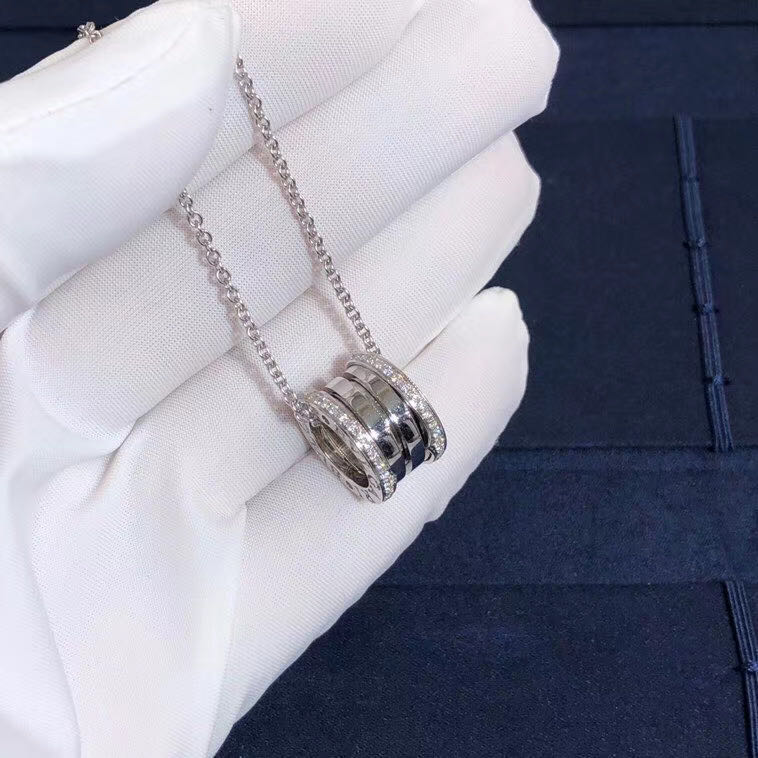 DÂY CHUYỀN VÀNG TRẮNG BVLGARI B.Zero1 Rock 18kt Necklace Pavé Diamonds
