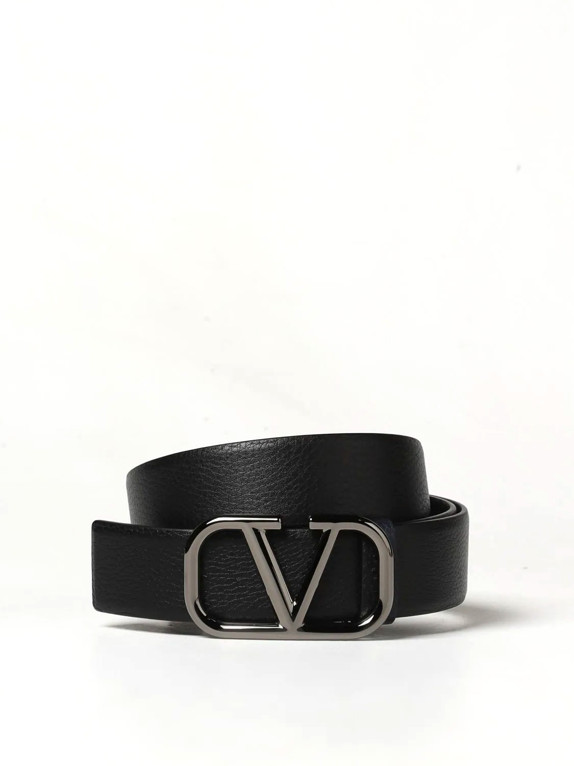 DÂY LƯNG VALENTINO GARAVANI V LOGO Blue leather
