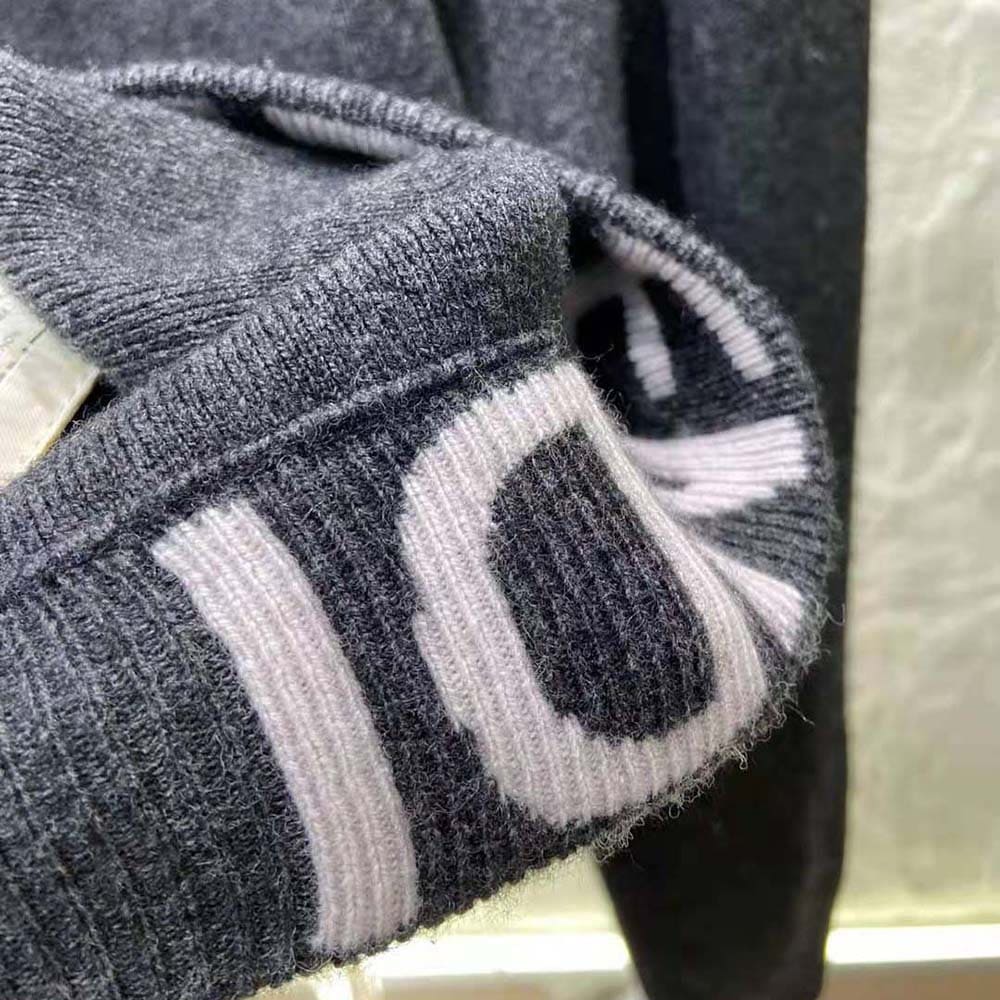 ÁO Fendi Women Sweater Gray Cashmere and Wool Pullover