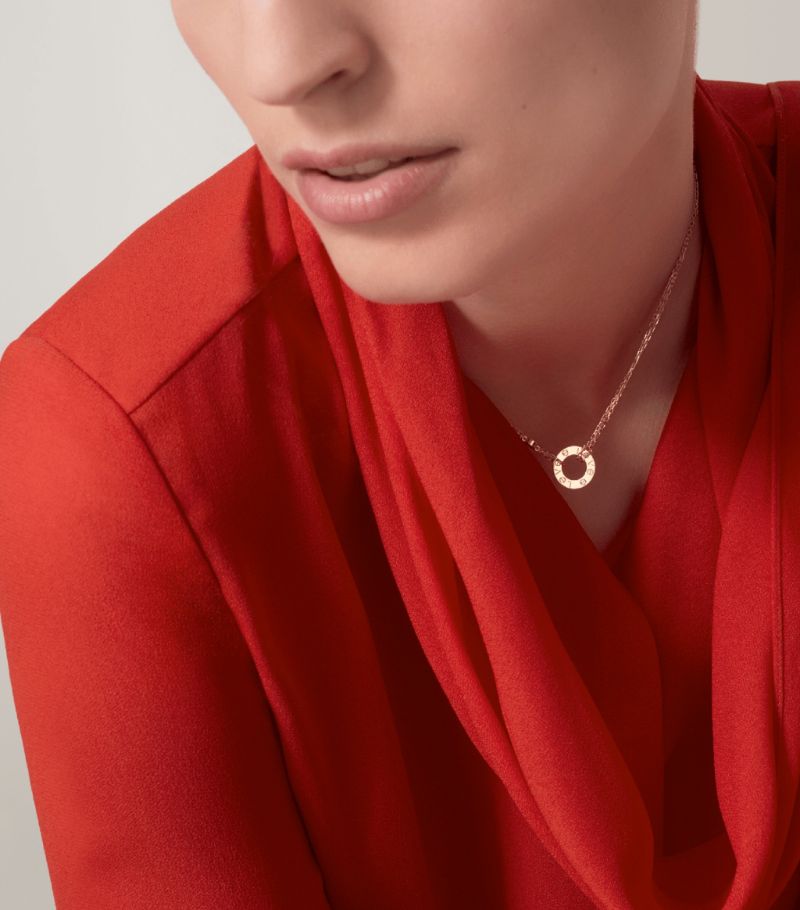 Vòng cổ CARTIER Yellow Gold and Diamond LOVE Double Chain Necklace vàng vàng 18K