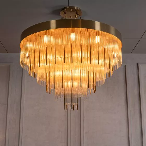 ĐÈN CHÙM LUXURY ROUND CRYSTAL CHANDELIER