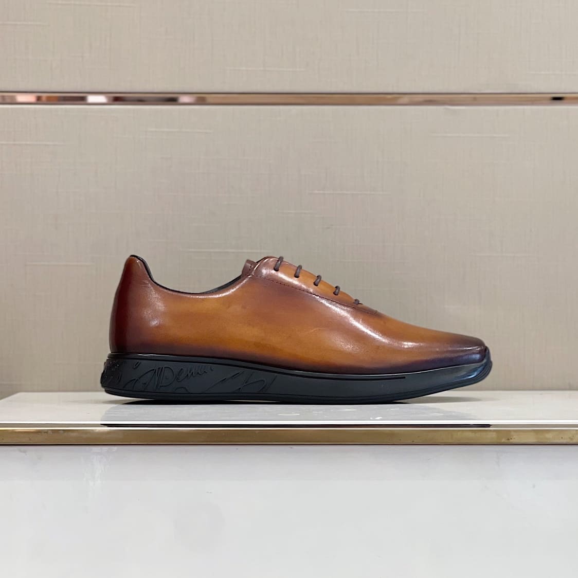 GIÀY BERLUTI METROPOLITAN SCRITTO BROWN HANDMADE TOP QUALITY SHOES AAA