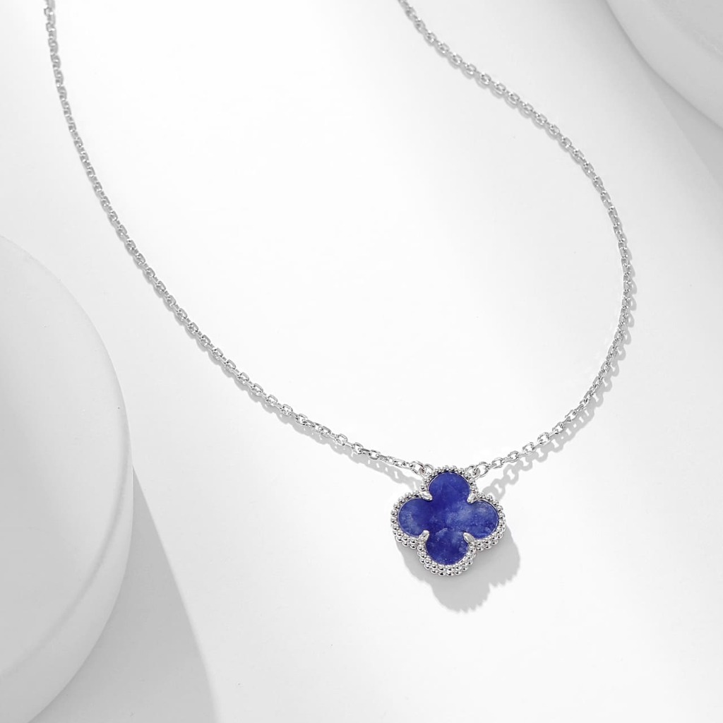 DÂY CHUYỀN VAN CLEEF & ARPELS ĐÁ PIETERSITE ĐÁ GIÔNG BÃO