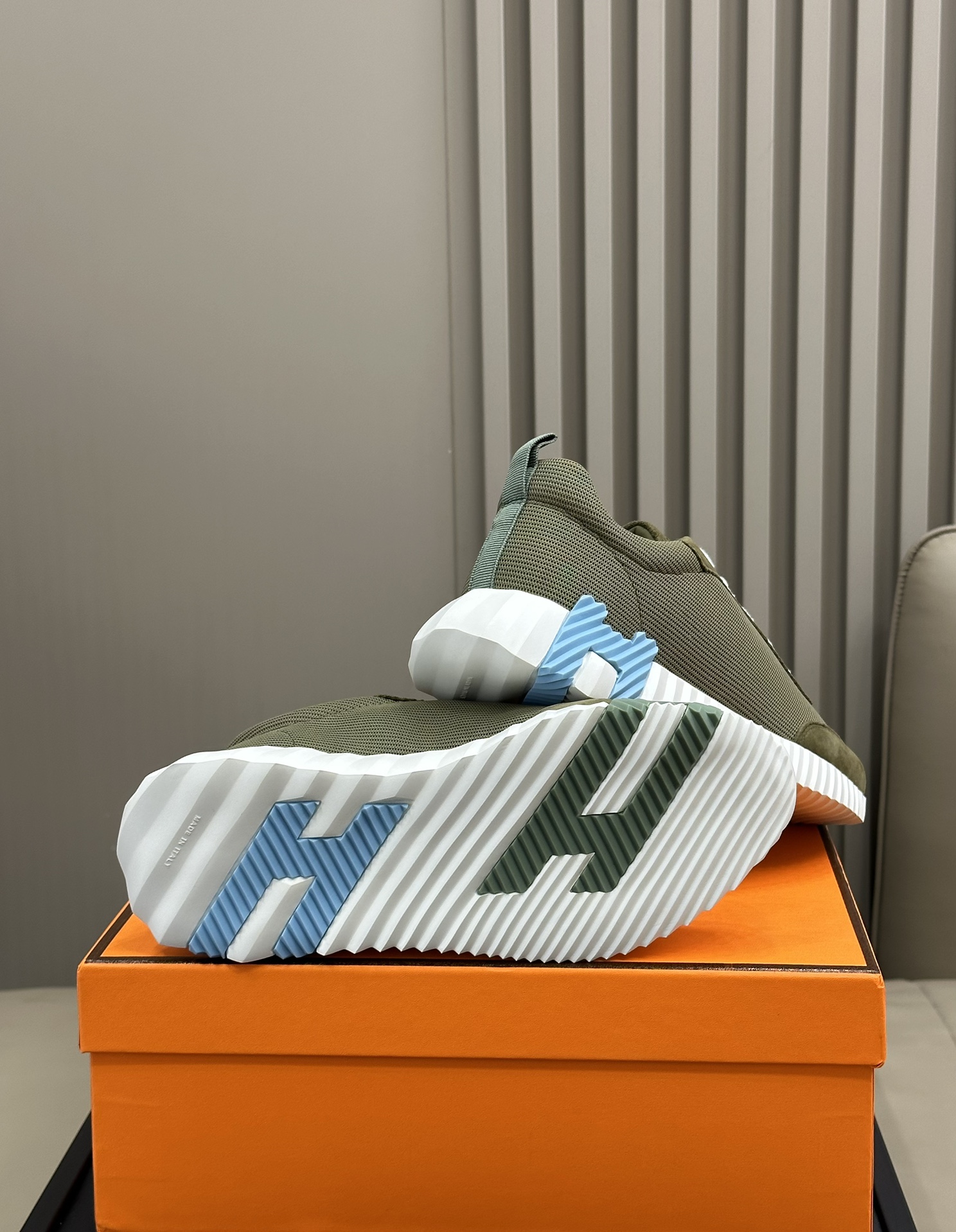 GIÀY HERMES BOUNCING SNEAKER LOW SPORTS OLIVE