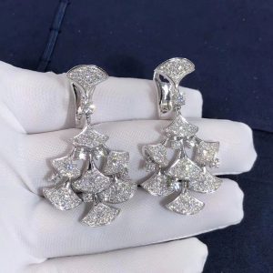 Vòng cổ BVLGARI Divas' Dream Bông tai giọt kim cương 7.95ct vàng trắng 18K