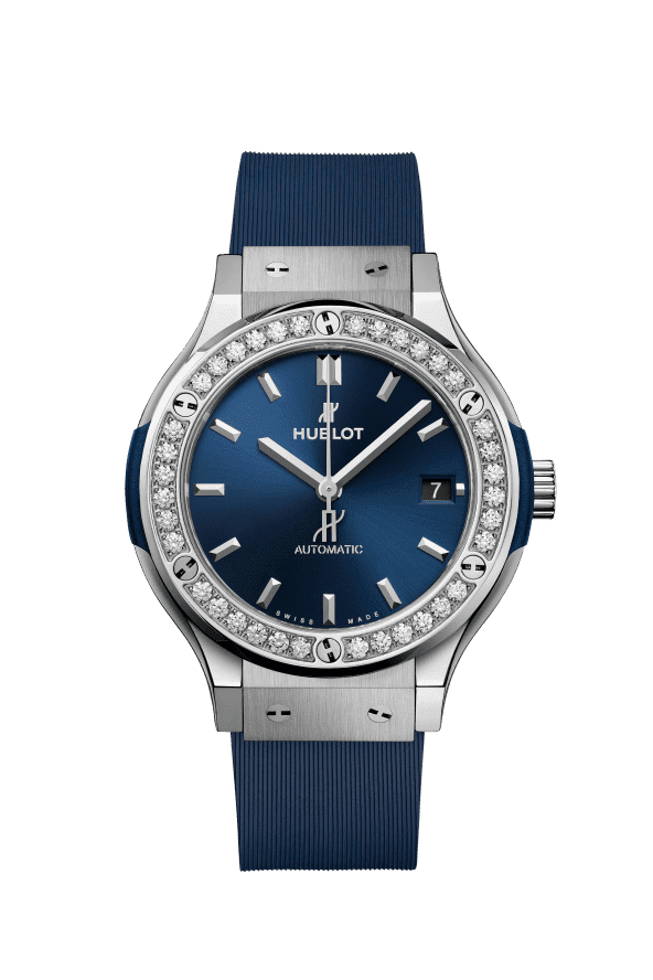 ĐỒNG HỒ HUBLOT CLASSIC FUSION TITANIUM BLUE DIAMONDS 38MM