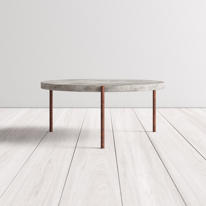 BÀN TRÀ PHÒNG KHÁCH LENO ROUND COFFEE TABLE XI MĂNG