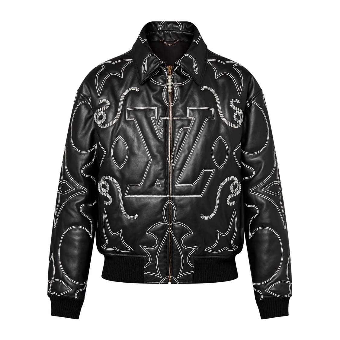 ÁO LOUIS VUITTON BOMBER LEATHER JACKET TOP QUALITY AAA