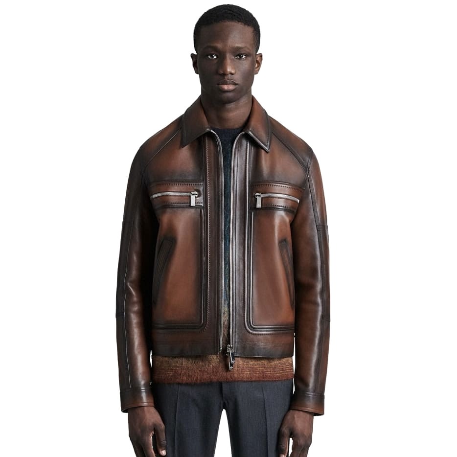ÁO BERLUTI LEATHER JACKET TOP QUALITY AAA