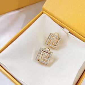 Bông tai Fendi Women FF Earrings Gold-Colored Finish Gold