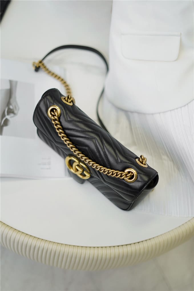 TÚI Gucci Marmont small matelasse shoulder bag black Top Quality