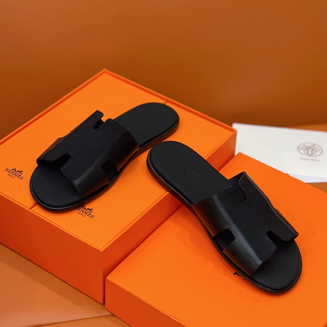 DÉP HERMES IZMIR BLACK H SANDAL AAA