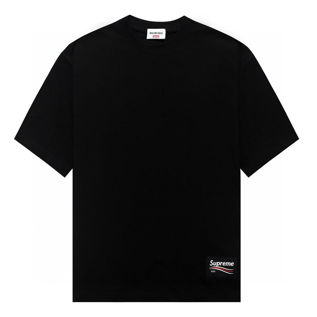 ÁO BALENCIAGA X Supreme print cotton jersey T-shirt