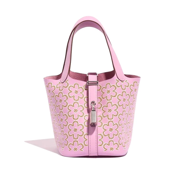 TÚI Hermès Micro Lucky Daisy Picotin 14 Swift Mauve Sylvestre